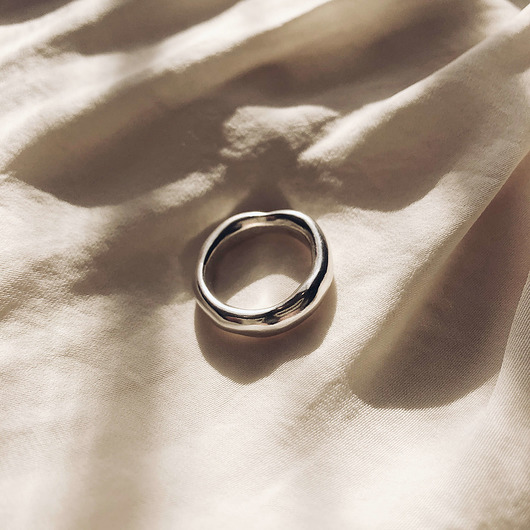 pierścionki srebrne Big Liquid Ring (silver)