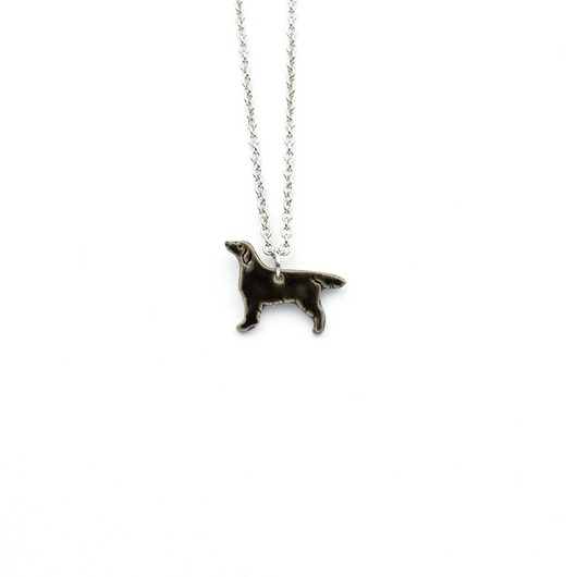 Flat coated retriever mini zawieszka- ceramika Dorca