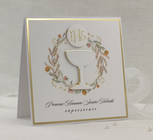 zaproszenia na komunię Zaproszenia na Komunię, wzór 43C
