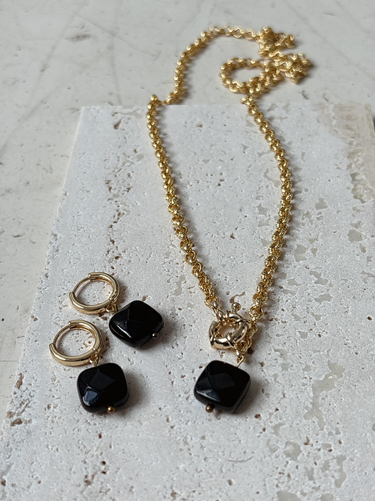 komplet biżuterii Zestaw na prezent naszyjnik i kolczyki