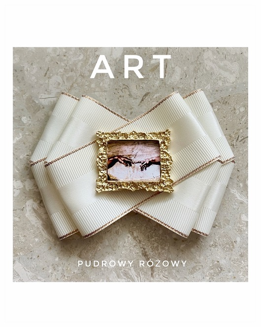 broszki Brosza  ART z obrazem  Michała Anioła Stworzenie Adama