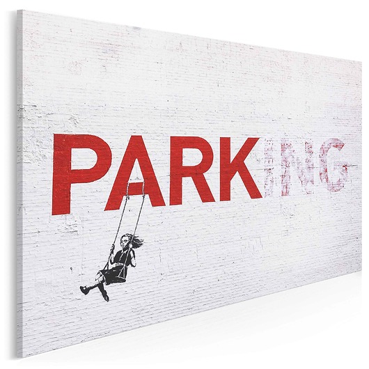 20011 Obraz na płótnie - BANKSY PARKING - 120x80 VAKUdsgn