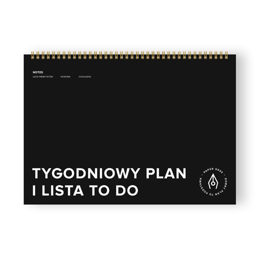 kalendarze i plannery Planer tygodniowy niedatowany, ADHD-friendly