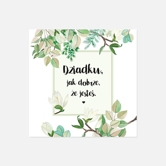 Kartka na Dzień Dziadka 15x15 lemonducky