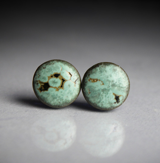 kolczyki ceramiczne MCHY 9mm/stal chirurgiczna/