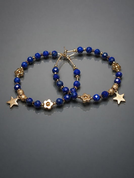 kolczyki z kamieniami Kolczyki Alloys Collection Wianki Lapis lazuli vol. 2