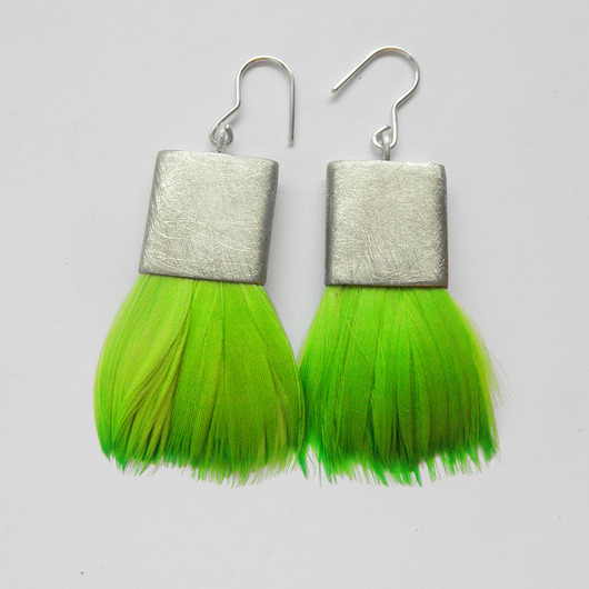 kolczyki z piórami PIÓRKO kolczyki