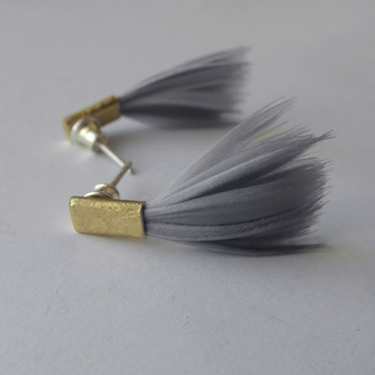 kolczyki z piórami PIÓRKO kolczyki