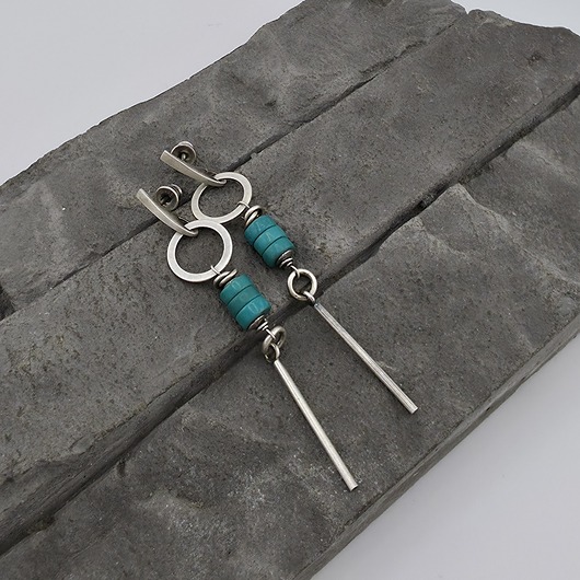 kolczyki srebrne Kolczyki srebrne Turquoise Loops I