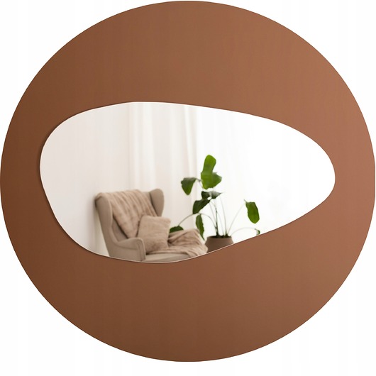 lustra stojące i wiszące LUSTRO NOWOCZESNE PLAMA NIEREGULARNE 80x44CM ŚCIENNE SALON POKÓJ ŁAZIENKA