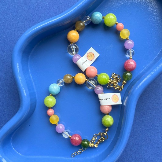 naszyjniki - inne Bransoletka  Kolorowe Kamienie