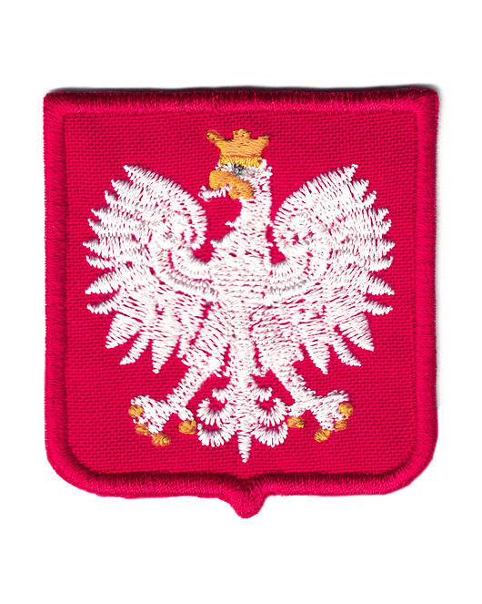 naszywki na ubrania Naszywka naprasowanka GODŁO POLSKI CZERWONE termo haft POLSKIE 6x5,5cm