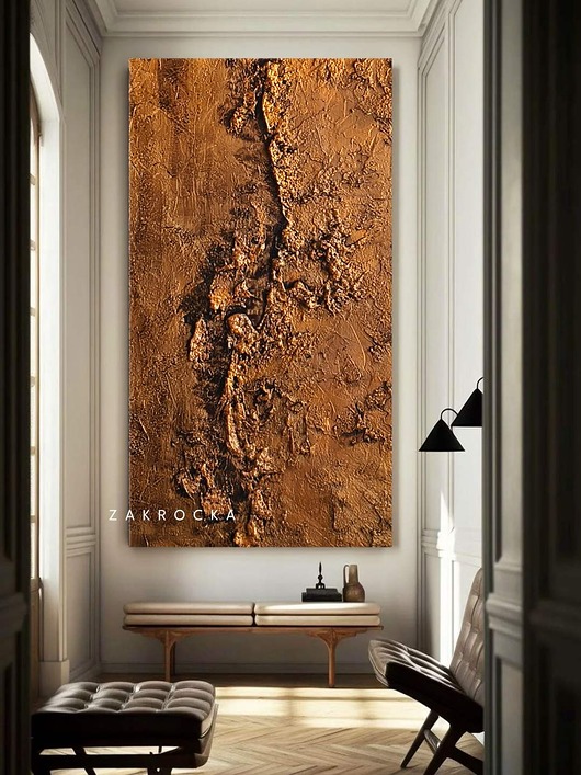 obrazy Duży obraz strukturalny do salonu 80x160cm