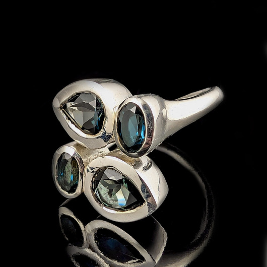 pierścionki srebrne Pierścionek bombonierka london blue