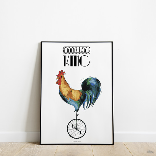 Plakat "Rooster king" Joanna Klupś