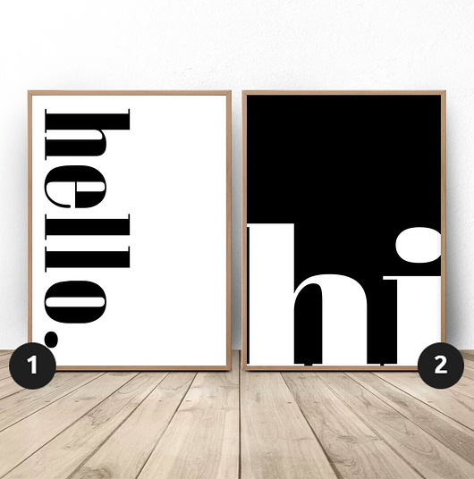 Zestaw plakatów "Hello Hi" scandiposter