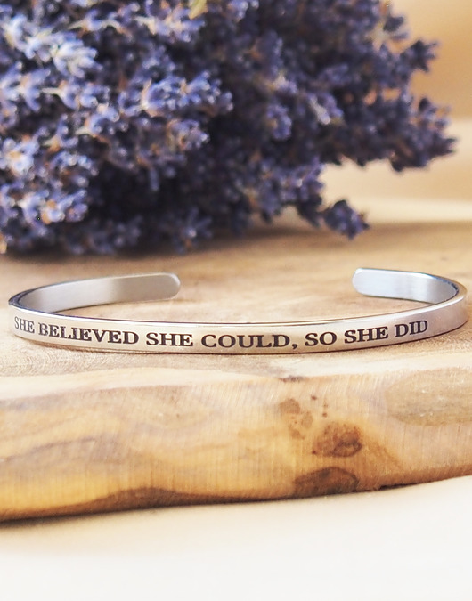 Srebrna bransoletka typu bangle z Twoim grawerem JoSiSilver