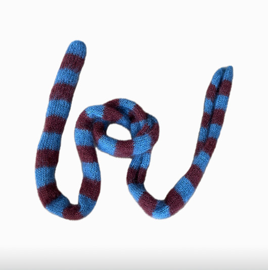 szale damskie Szalik Pasiak z moheru i jedwabiu Podwójna nić