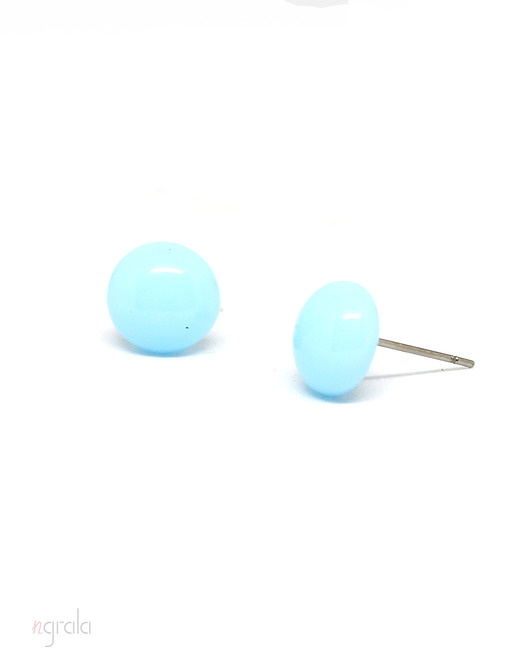 kolczyki szklane Kolczyki Pearl Blue Drop