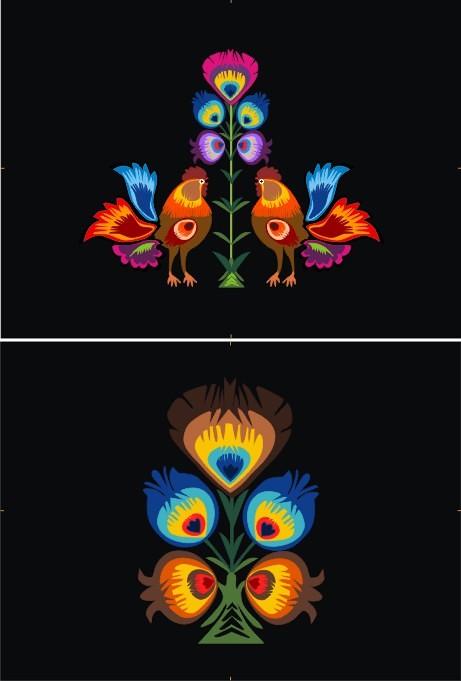 Podkładki folk -6 sztuki/Zamówienie Gaul Designs