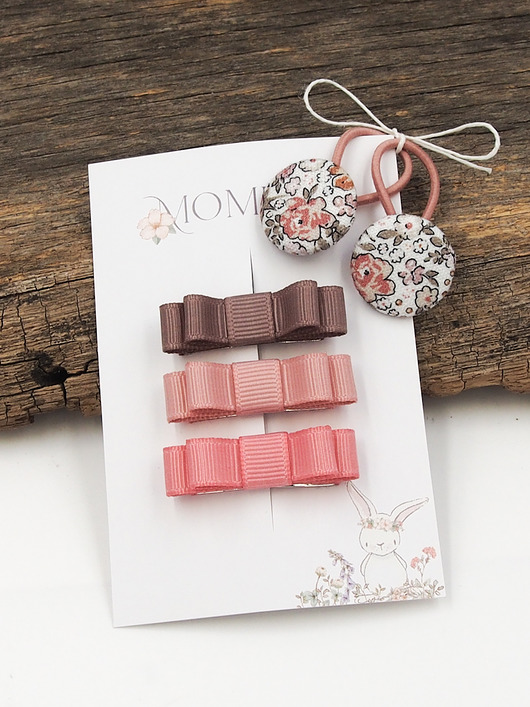ozdoby do włosów dla dzieci Komplet do włosów gumeczki i spineczki Lili