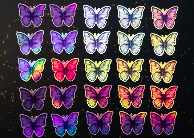 naklejki i wlepy Motyl holo - naklejka