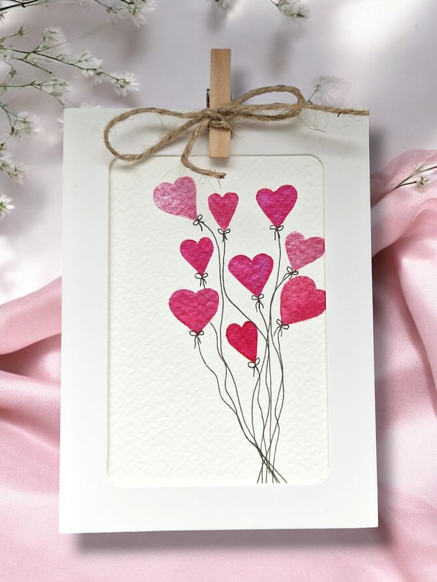 obrazy Obrazek malowany, kartka na Walentynki