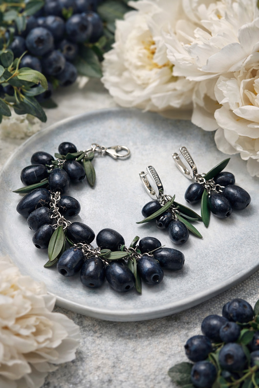 komplet biżuterii Zestaw biżuterii Black Olive