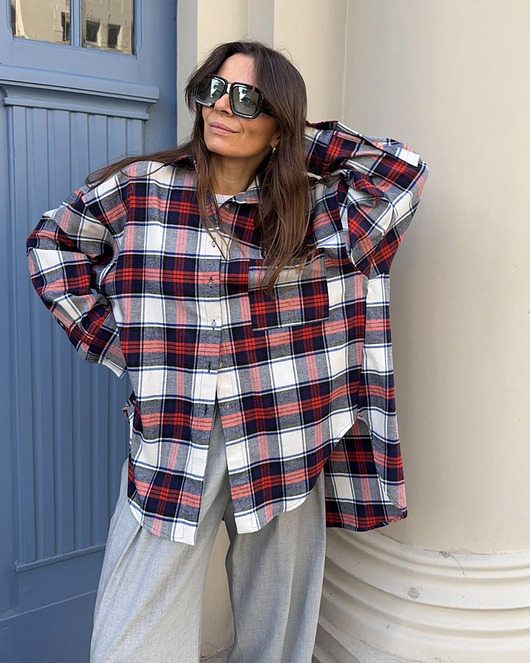 koszule damskie  Koszula Calm oversize coral