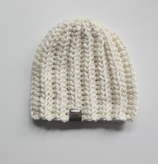 czapki damskie Czapka wełniana ecru