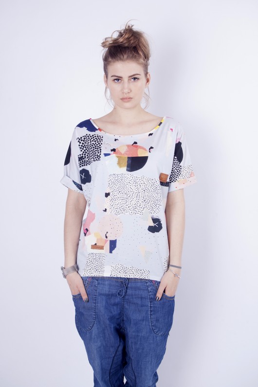 T-shirt damski `pastel niebieski` dziendobry