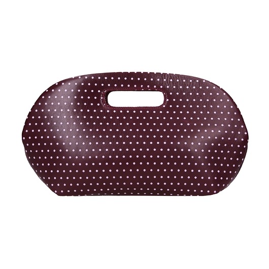 torebki do ręki Torebka skórzana bordowa DOTTY marki Bolsa