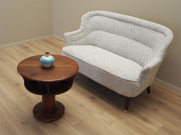sofy i szezlongi Sofa biały melanż, włoski design, lata 60, produkcja: Włochy