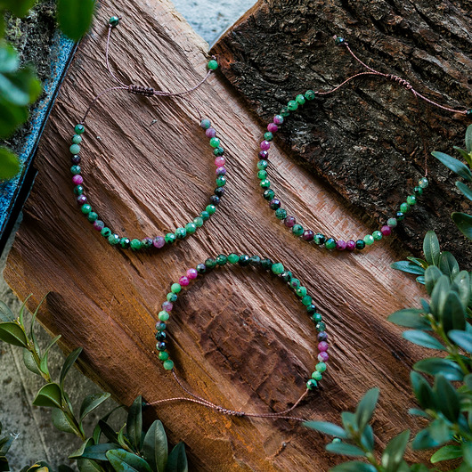 bransoletki z kamieni naturalnych Rubin Zoisyt Bransoletka z kamieni naturalnych