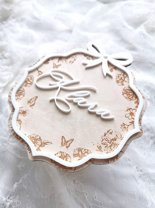 niemowlak - inne Tabliczka do zdjęć dla noworodka, tabliczka z imieniem dla dziewczynki