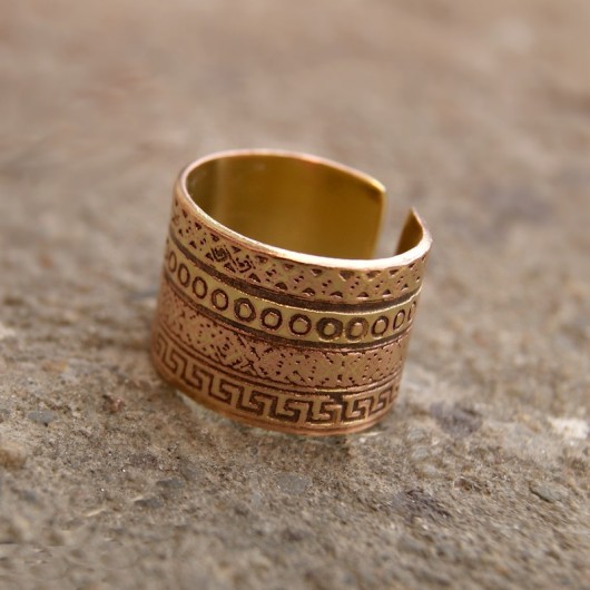 Pattern - grecka obraczka - brass-15mm SHEandHE