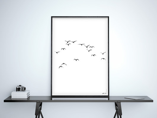 3 Plakaty - Czarne ptaki 1,2,3 15x20cm WzoryKolory