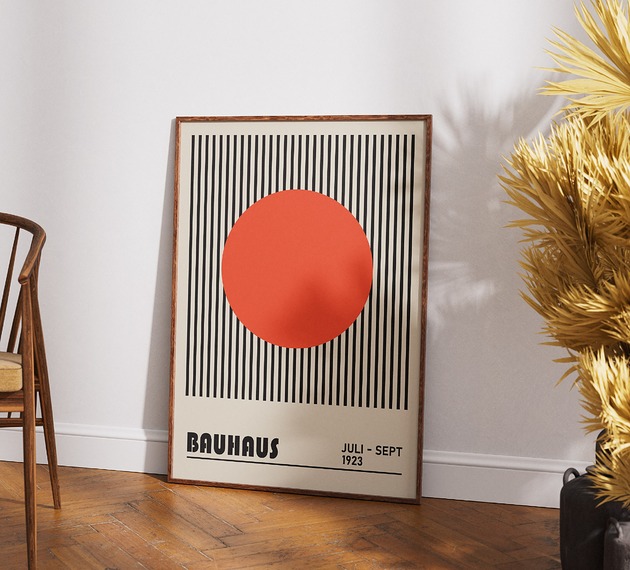 plakaty Minimalistyczny plakat - Bauhaus #19 - Do salonu, sypialni, biura
