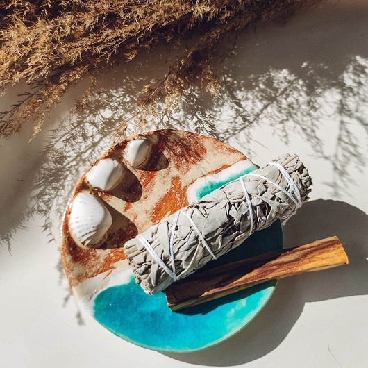 Podstawki pod kadzidełka Zestaw na kadzidła: Patera Sea, Palo Santo, Biała Szałwia