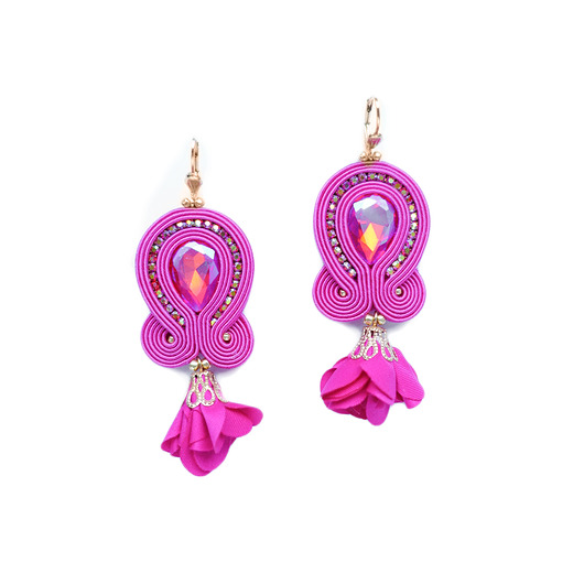 Koktajlowe  kolczyki soutache Mró Soutache
