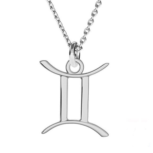 srebrne naszyjniki Znak zodiaku BLIŹNIĘTA -naszyjnik srebro, złoto,róż