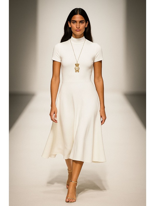 sukienki midi damskie Sukienka ecru YY300050