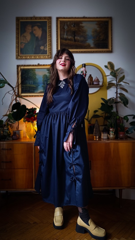 sukienki midi damskie Sukienka Świąteczna elegancja