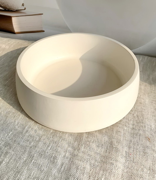 świeczniki i świece Podstawka/ misa dekoracyjna z gipsu średnica 180mm, wysokość 57mm