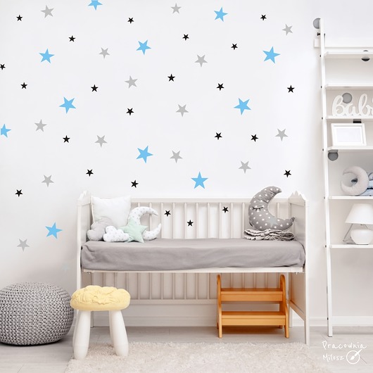 naklejki ścienne do pokoju dziecka Naklejki dla dzieci na ścianę gwiazdki gwiazdy 62NW