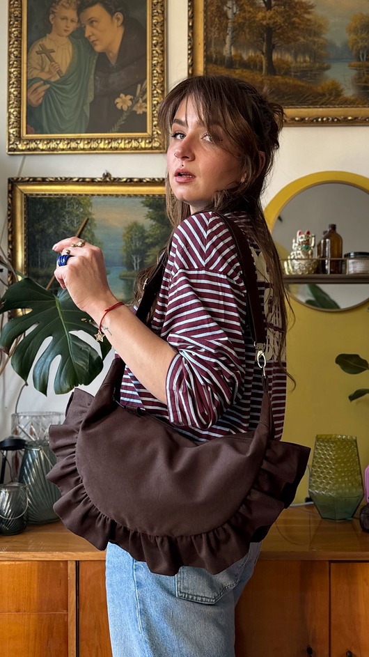 torby na ramię Torebka Rogalik czekoladowa