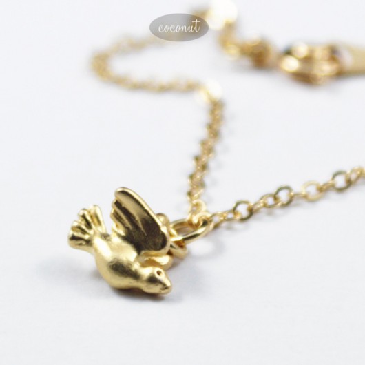 bransoletki wire wrapping FLY HIGH 2 - bransoletka złocona 16kt złotem