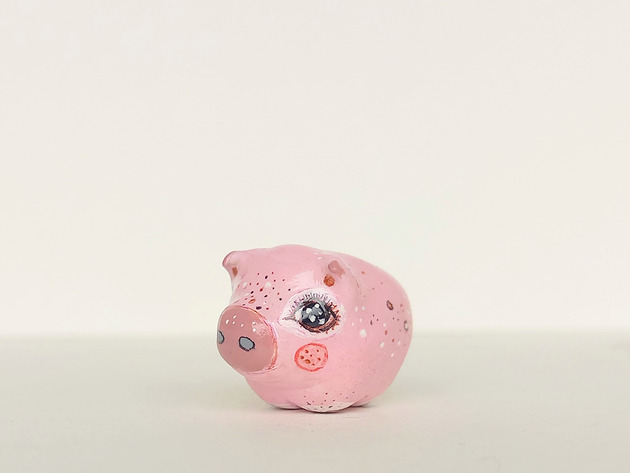 figurki i rzeźby Miniaturowa figurka świnki