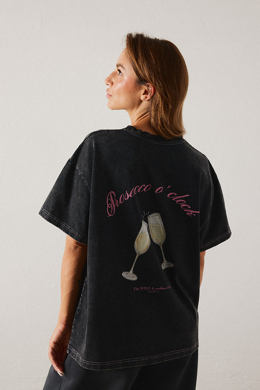 t-shirt damskie T-shirt prosecco vintage wash