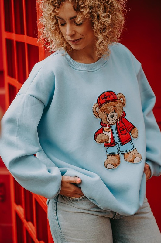bluza z kapturem damska Bluza oversize Rodney Teddy dla mamy i taty